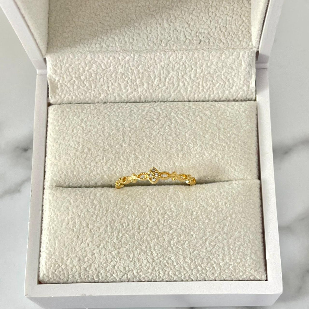 Anillo Rombo Circón Blanco T6 1/4 /1.13/gr ID: 3086