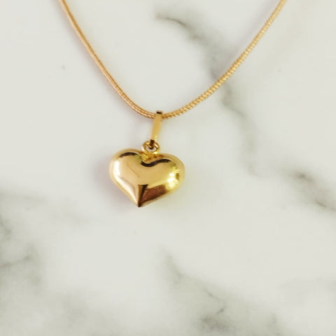 Dije corazon inflado 1.5cm 0.57gr ID: 1476