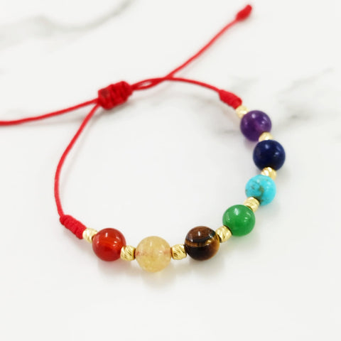 Pulsera tejida siete chakras 8bl #3 ID: 1641