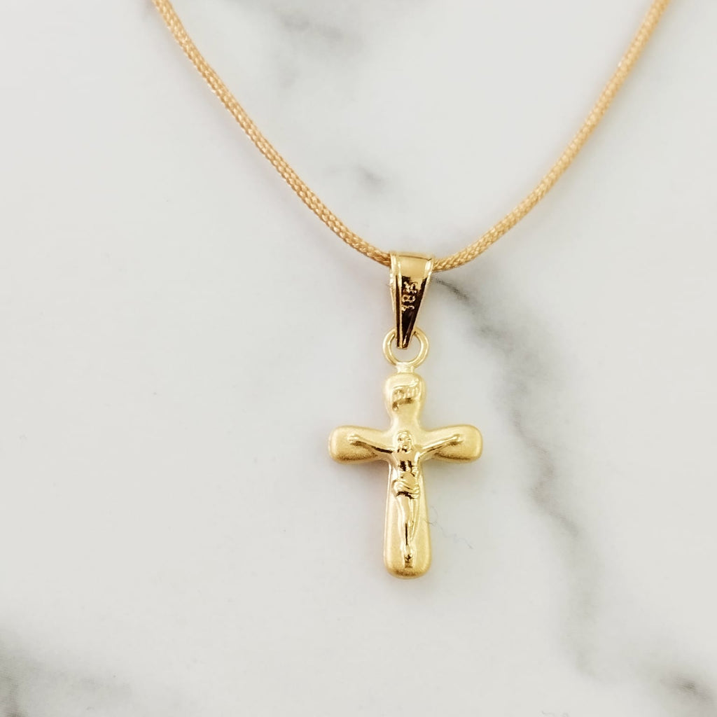 Dije cristo troquel satinado 2cm 0.38gr ID: 1806