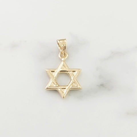 Dije estrella de david 2cm 0.58gr ID: 1827