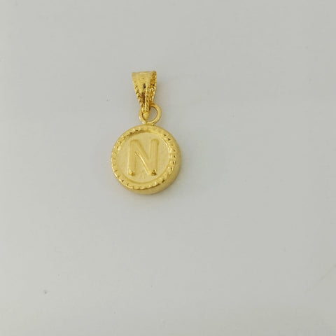 Dije Letra N Diamantada 1.5cm /0.46/gr ID: 2455