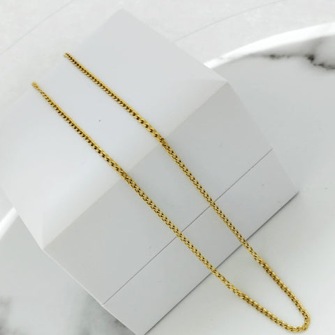 Cadena Mini Cubana maciza +2 60cm /2.02/gr ID: 3018