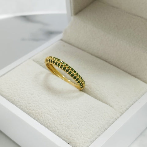 Anillo Churumbela Circon Verde T7 /1.62/gr ID: 2258
