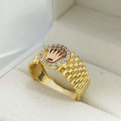 Anillo Corona RX Reloj Circones Blancos (H) T9½ /6.2/gr ID: 2598