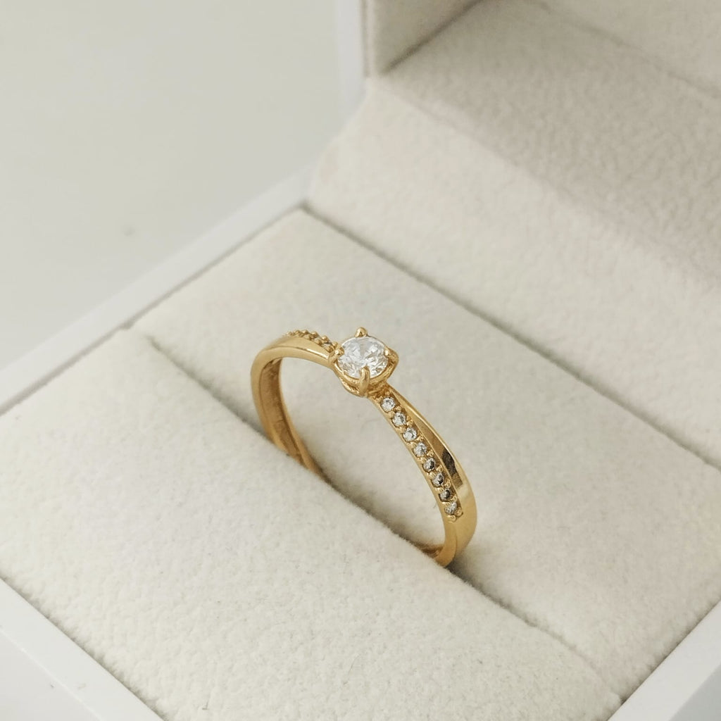 Anillo Solitario Circon Blanco T8-1/2 /2/ gr ID: 2663