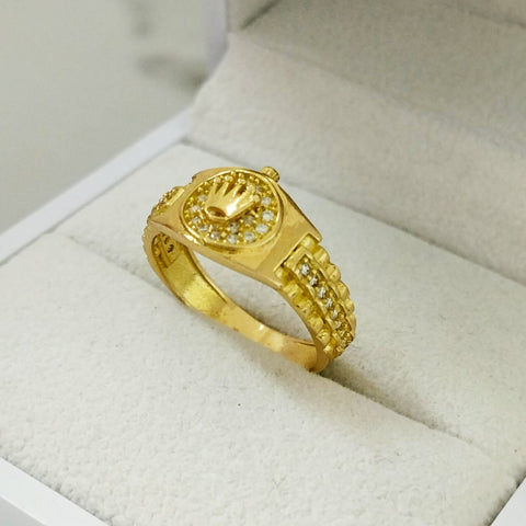 Anillo Corona RX Con Circones T6½ /3.6/gr ID: 2691
