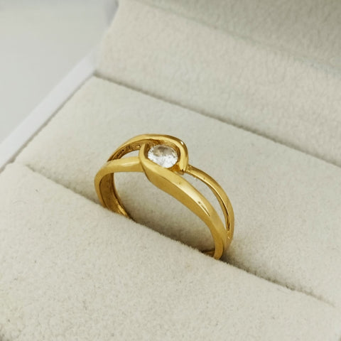 Anillo Solitario Circon Blanco T7 /1.64/gr ID: 2710