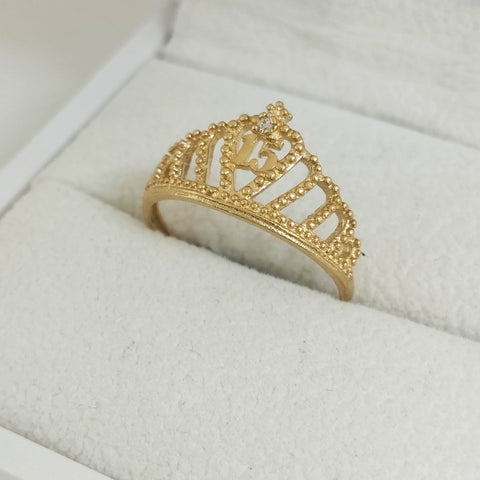 Anillo Corona 15 Años Circon Blanco T7 /2/gr ID: 2844