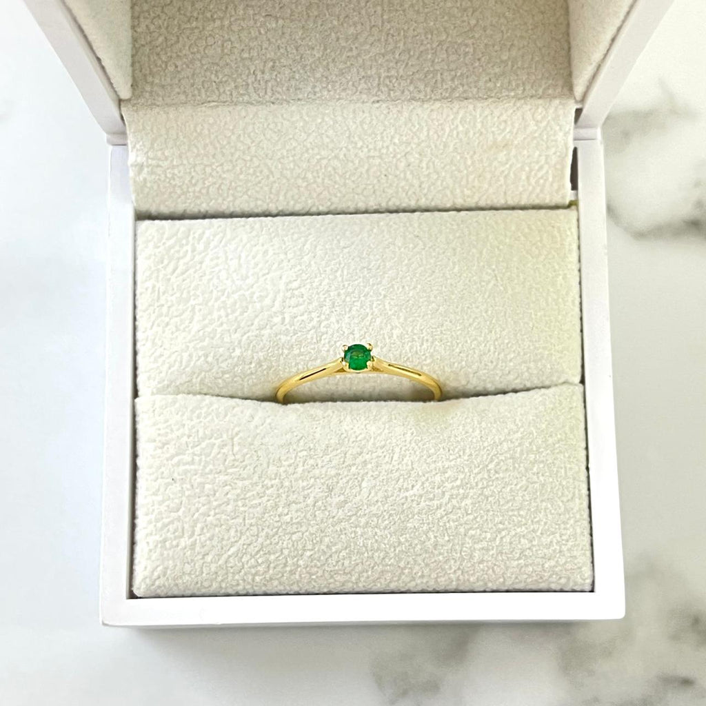 Anillo Solitario Esmeralda 7 3/4/1.03/ gr ID: 2946