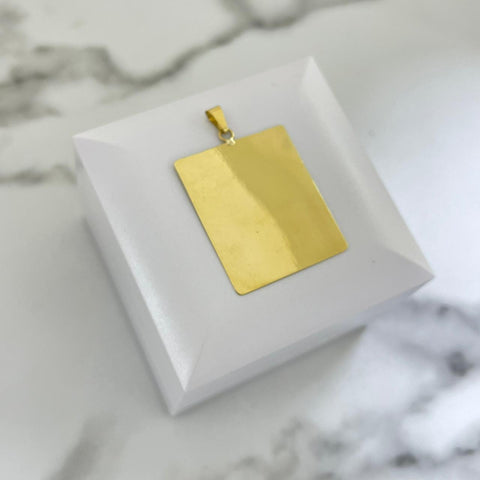 Dije Placa Cuadra 4cm /3.87/gr ID: 2956