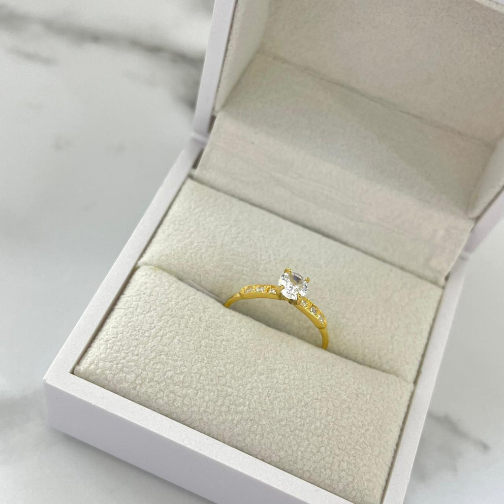 Anillo Solitario Circon Blanco T7½ /1.4/gr ID: 2955