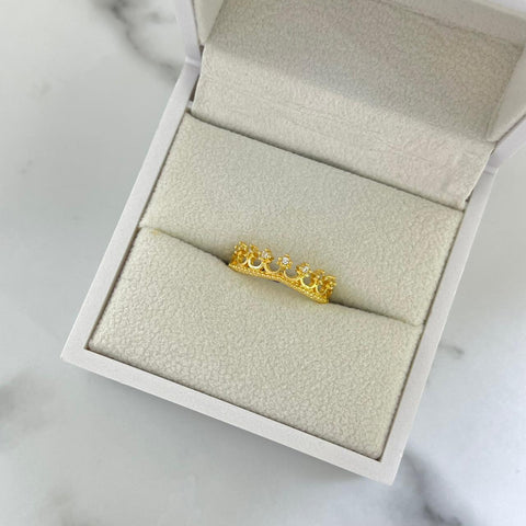 Anillo Corona Circon Blanco T6½ /1.75/gr ID: 2951