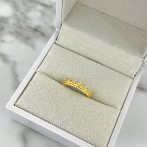 Anillo Corona Circon Blanco T5½ /1.3/gr ID: 2952