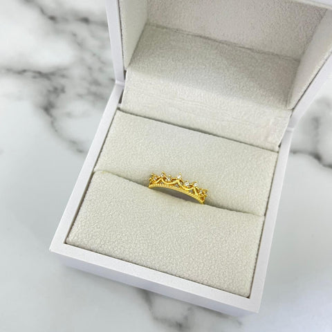 Anillo Corona Circon Blanco T5½ /1.3/gr ID: 2949