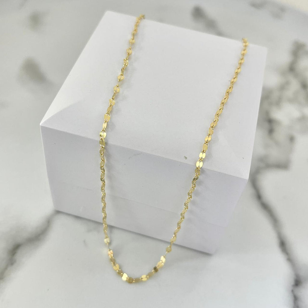 Cadena Crispeta (Flor espejo) 45cm /1.15/gr ID: 2993