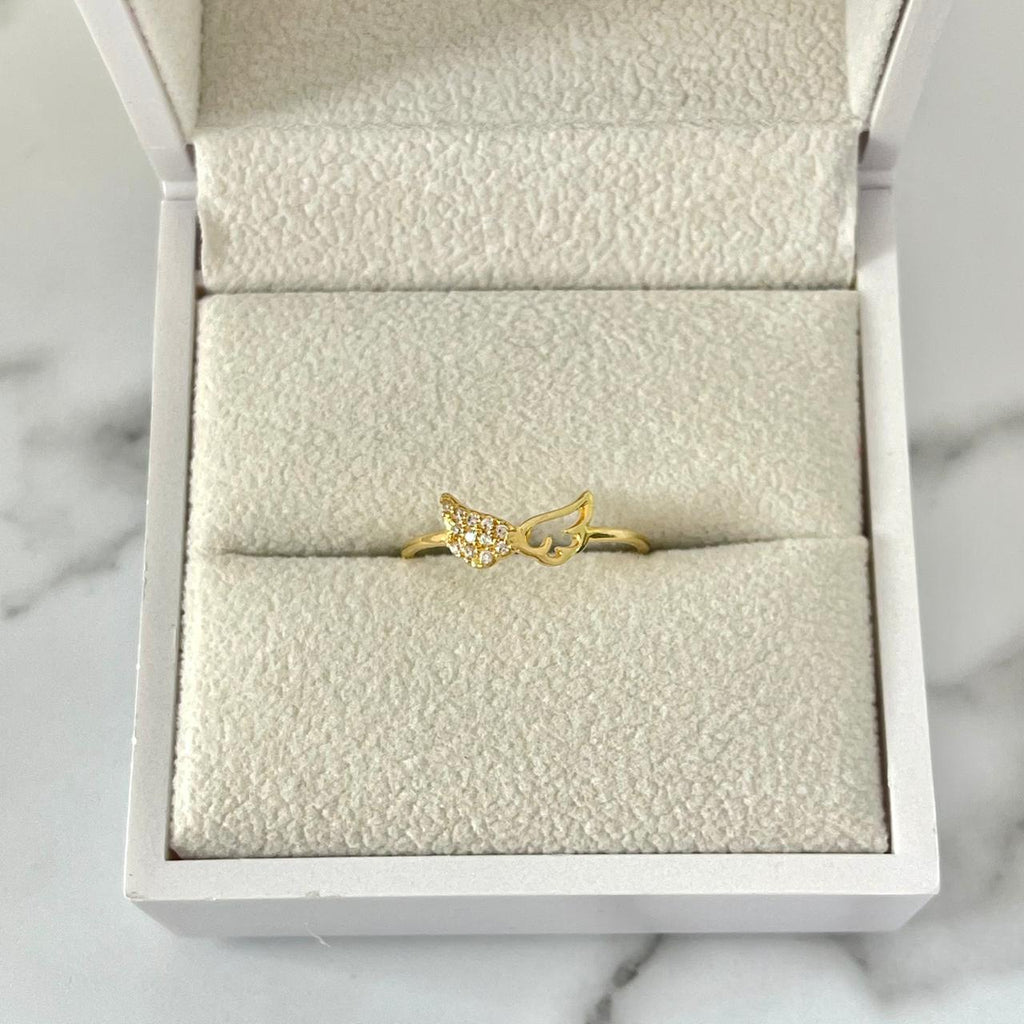 Anillo Alas Circón Blanco T7 /1.17/gr ID: 3082