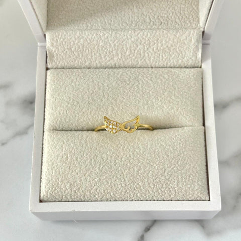 Anillo Alas Circón Blanco T7 /1.17/gr ID: 3082