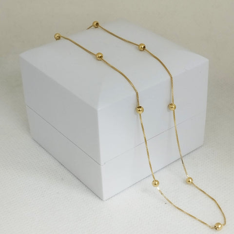 Cadenas Veneciana Con balines 3mm 45cm /2.5/gr ID: 3066