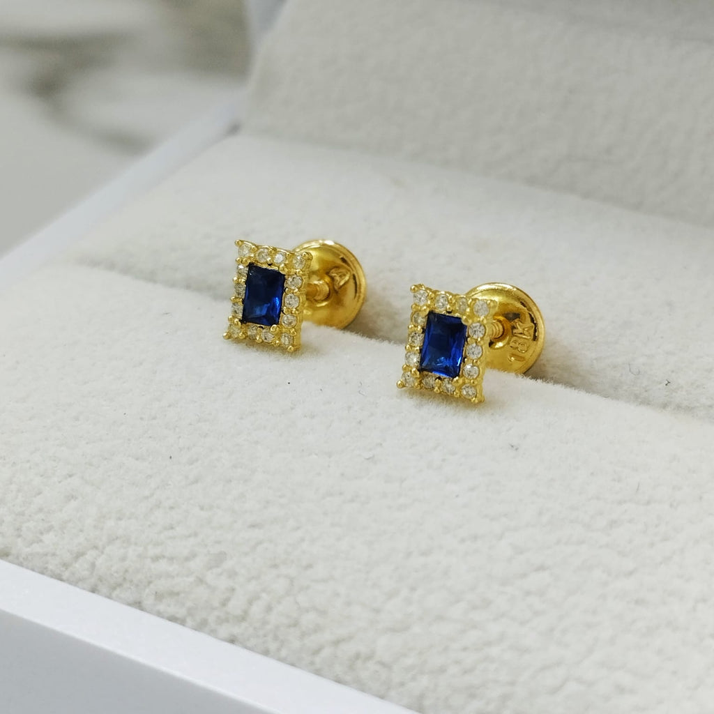 Topo Rectangulo Circon Azul y Blanco 6mm /0.77/gr ID: 3128