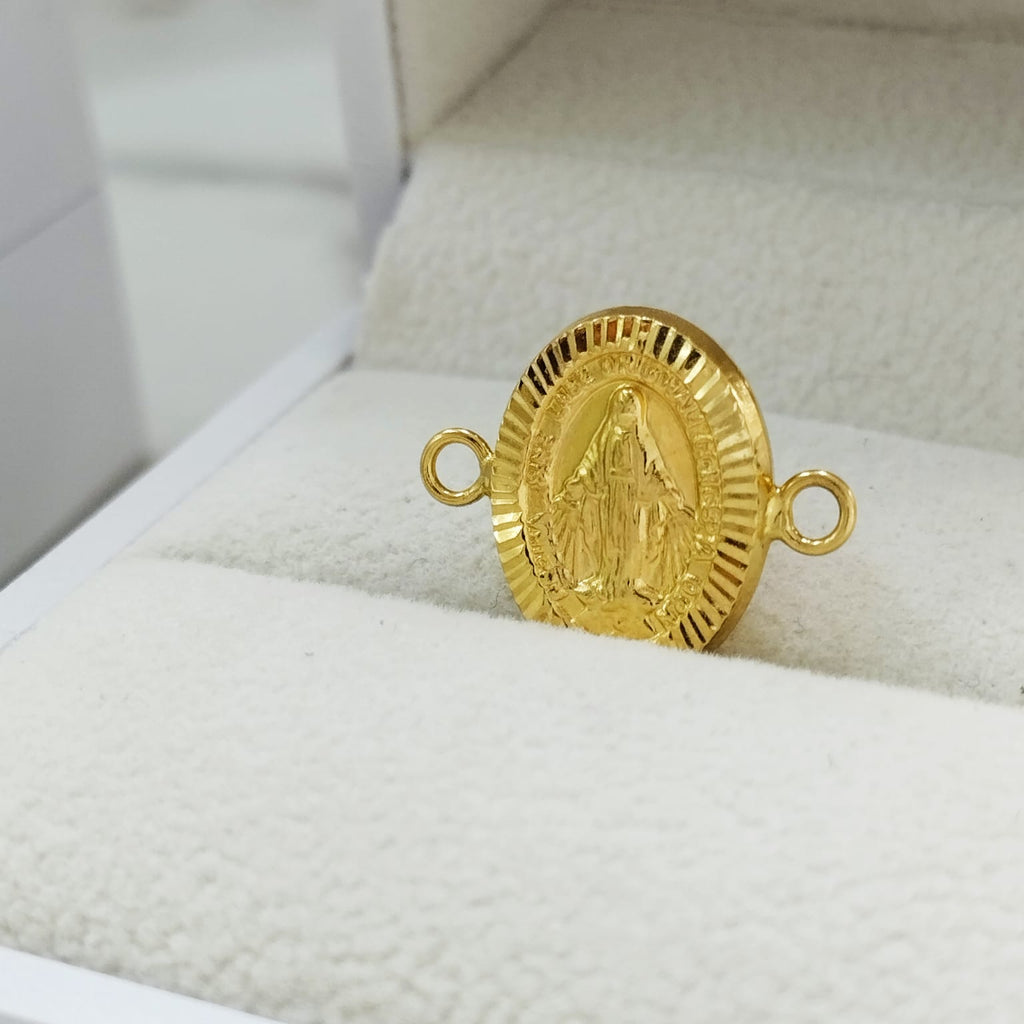Herraje Virgen Milagrosa Diamantada 2.4cm /1.16/gr ID: 2800