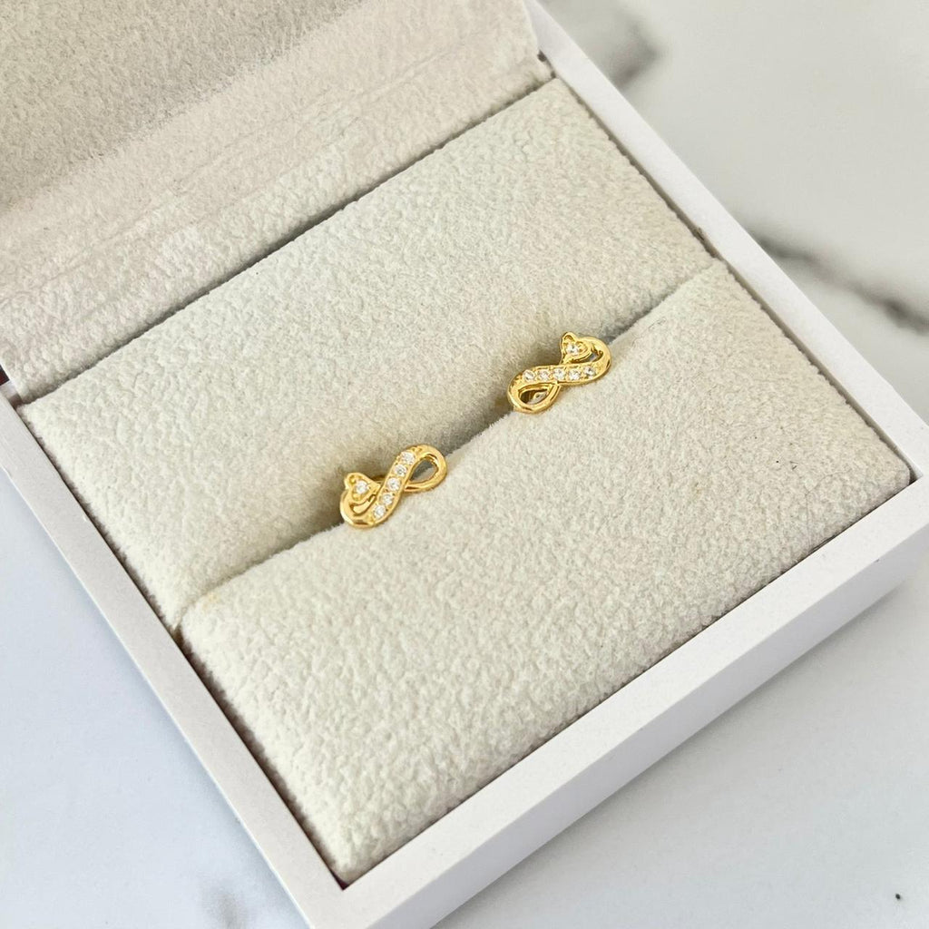 Topo infinito con circón blanco 9mm 0.83/gr ID: 3220