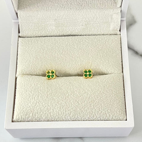 Topo Flor Circón Verde 5mm 0.76/gr ID: 3218