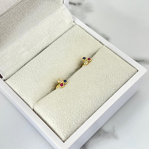 Topo Flor Tres Pétalos Tricolor 5mm 0.55/gr ID: 3219