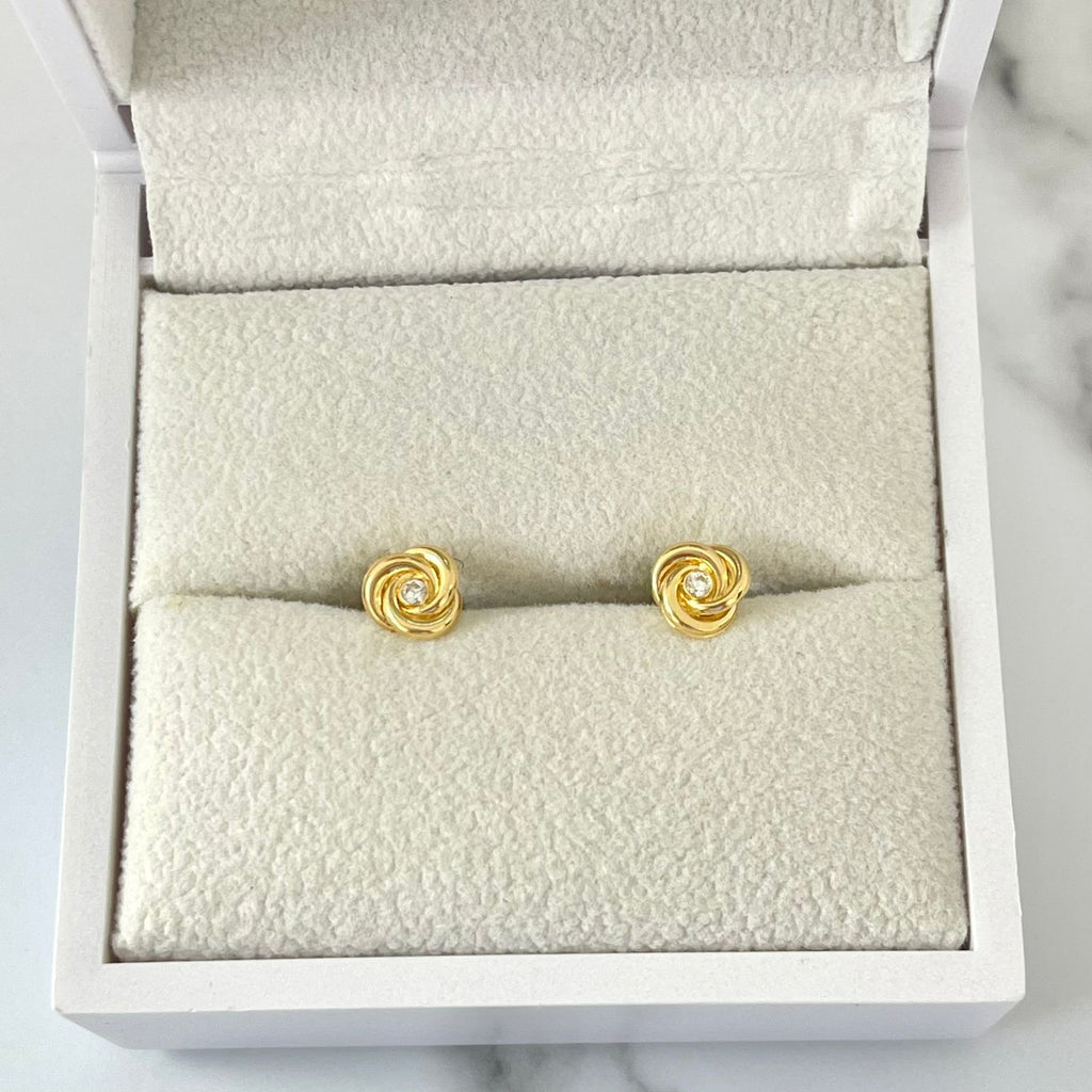 Topo entorchado con circón blanco 6mm 0.73/gr ID: 3216