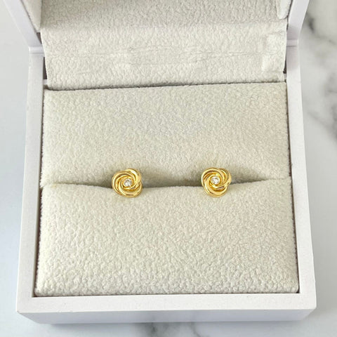 Topo entorchado con circón blanco 6mm 0.73/gr ID: 3216