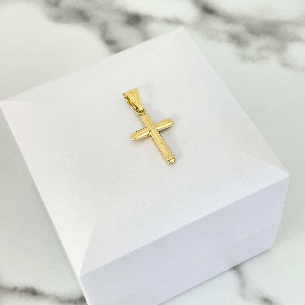 Dije Cruz Lisa 1.7cm /0.53/gr ID: 3225