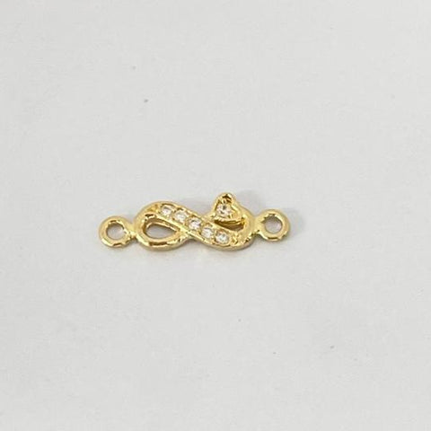 Herraje Infinito Con Circon Blanco 1.4cm /0.35/gr ID: 3235