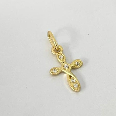 Dije Cruz Con Circon Blanco 1.5cm /0.37/gr ID: 3231