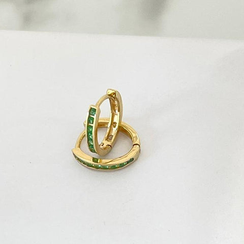 Candonga Abre facil Con Circon Verde 1.4cm /1.35/gr ID: 3243