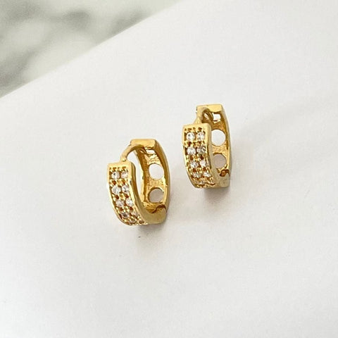 Candonga Abre facil Con Circon Blanco 1cm /1.57/gr ID: 3238