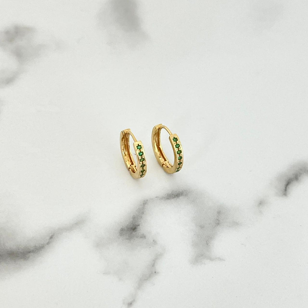 Candonga Abre facil Con Circon Verde 1.2cm /1.65/gr ID: 3245