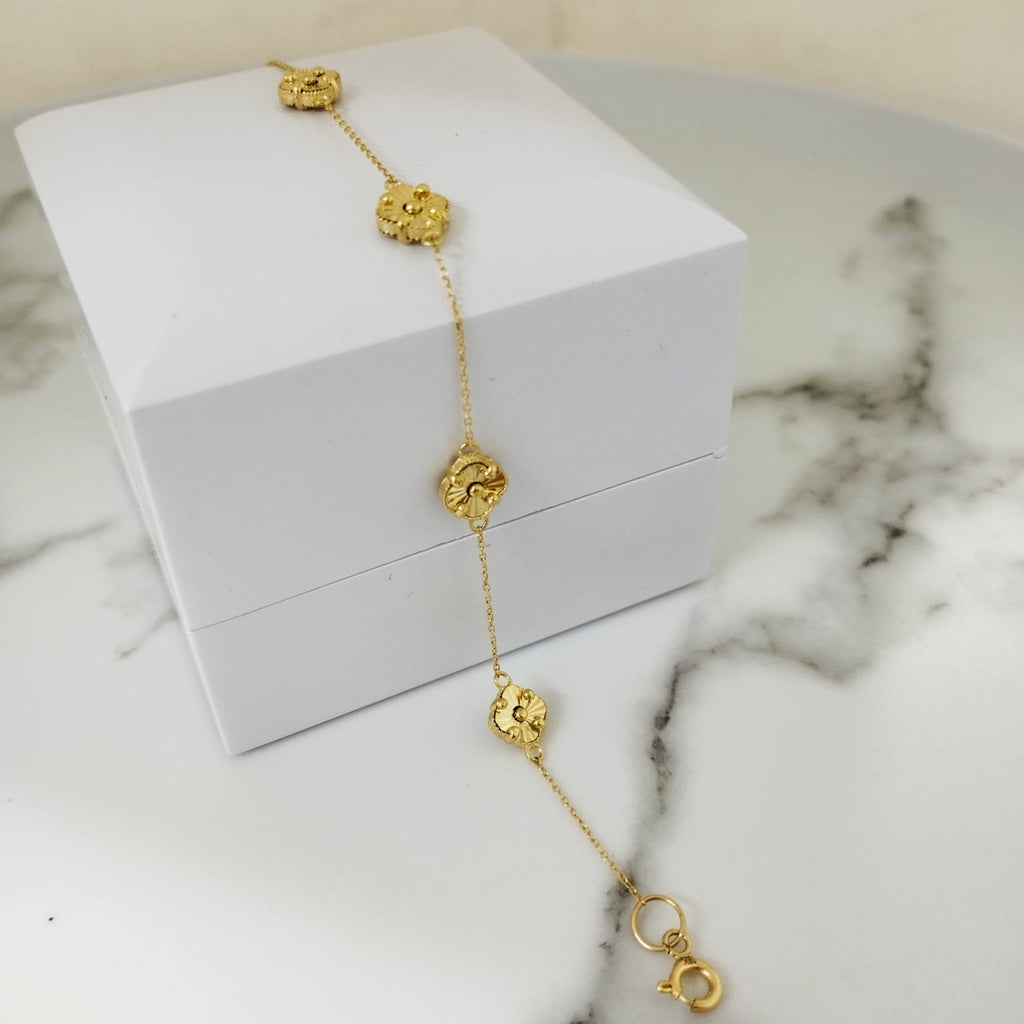 Pulso Rolon Trebol Diamantado +2 18.5cm /2.85/gr ID: 3277