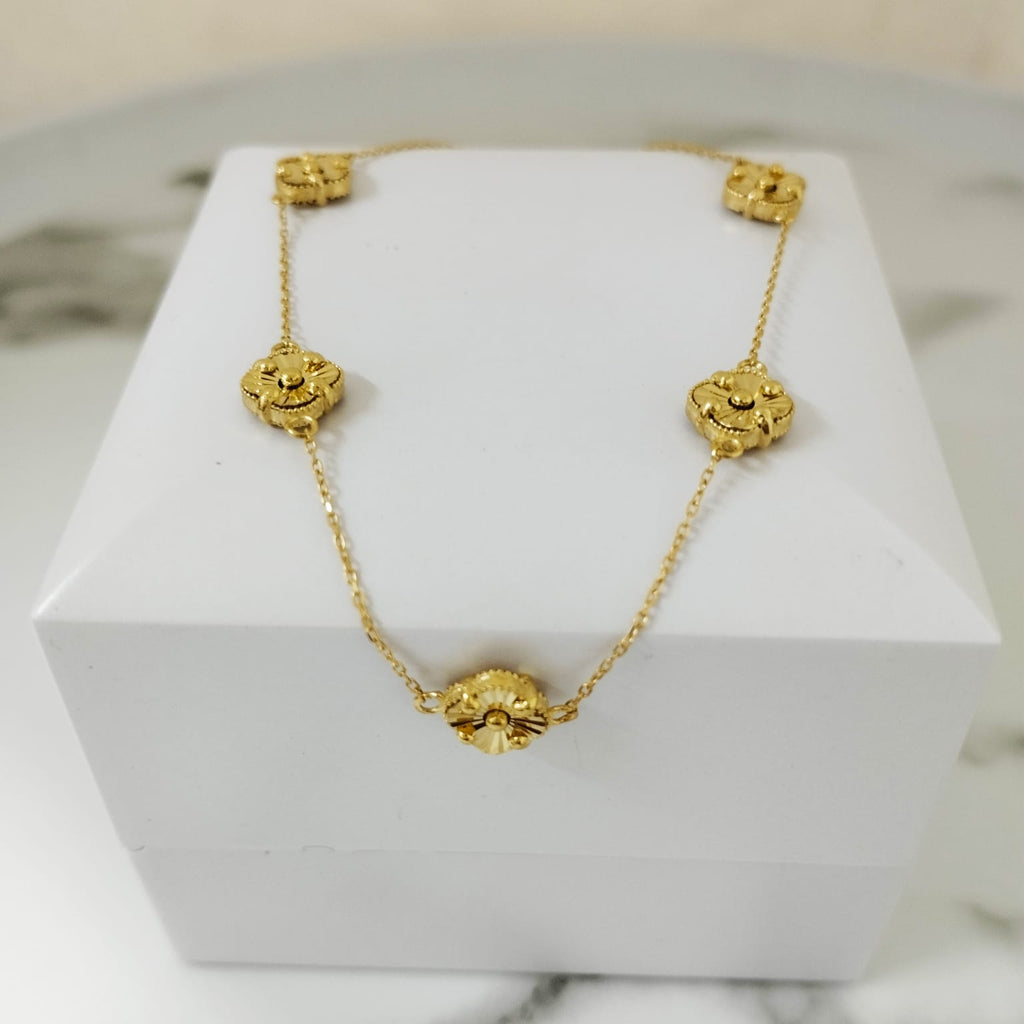 Pulso Rolon Trebol Diamantado +2 18.5cm /2.85/gr ID: 3277