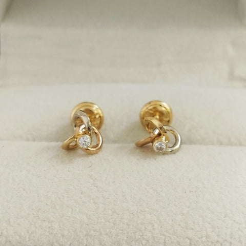 Topo Emtorchado Tres Oros Circon Blanco 8mm /0.9/gr ID: 523