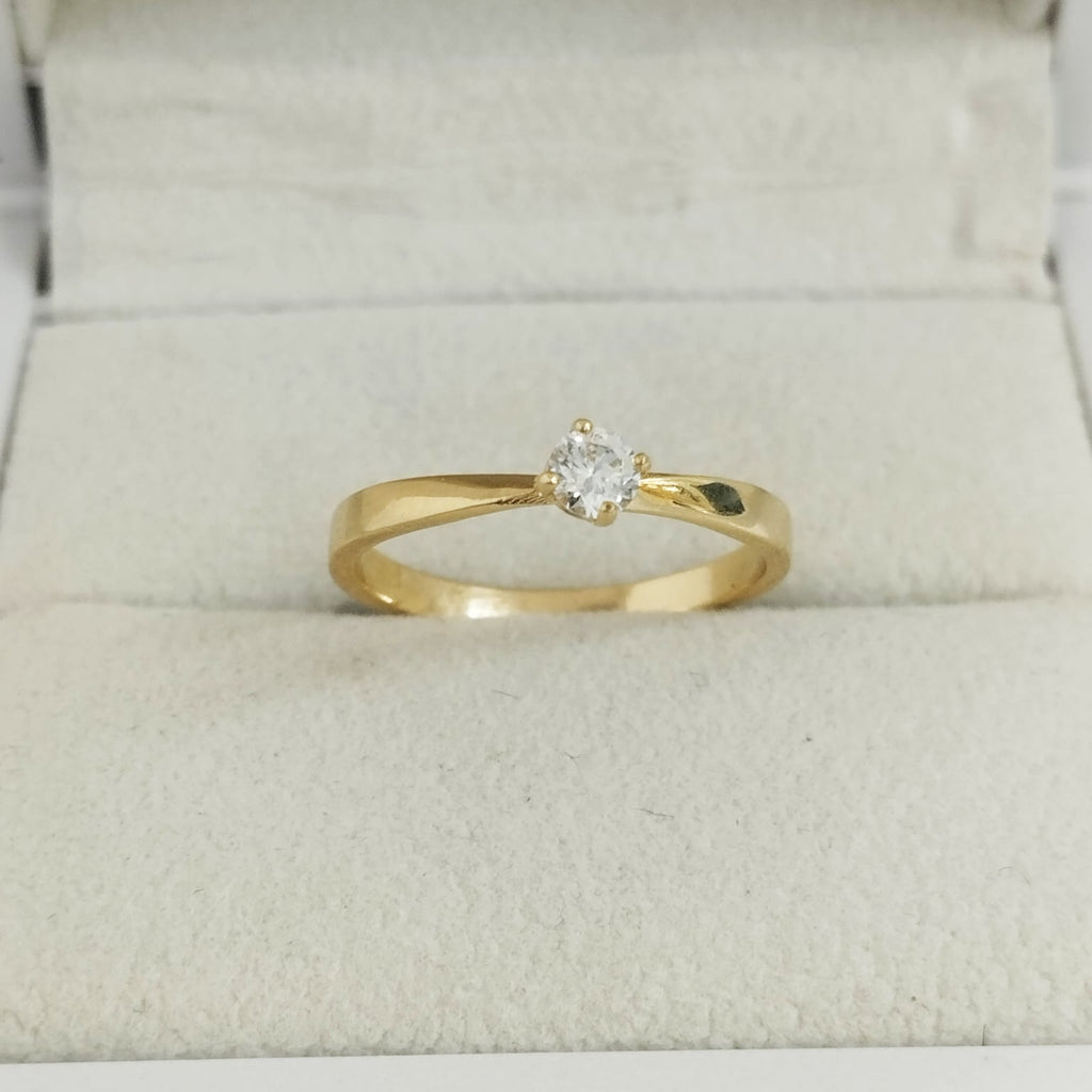 Anillo Solitario Circon Blanco T6½ /2.03/gr ID: 535