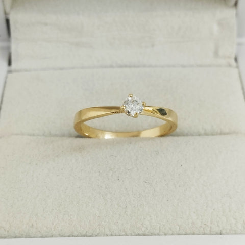 Anillo Solitario Circon Blanco T6½ /2.03/gr ID: 535