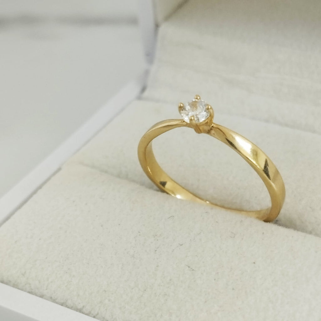 Anillo Solitario Circon Blanco T7 /2/gr ID: 538