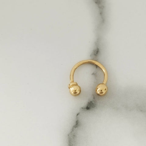 Piercing Tipo Aro Con Balin Doble 1.3cm ID: 654