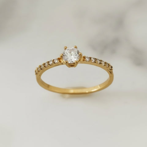 Anillo Solitario Circon Blanco T6 /1.4/gr ID: 768