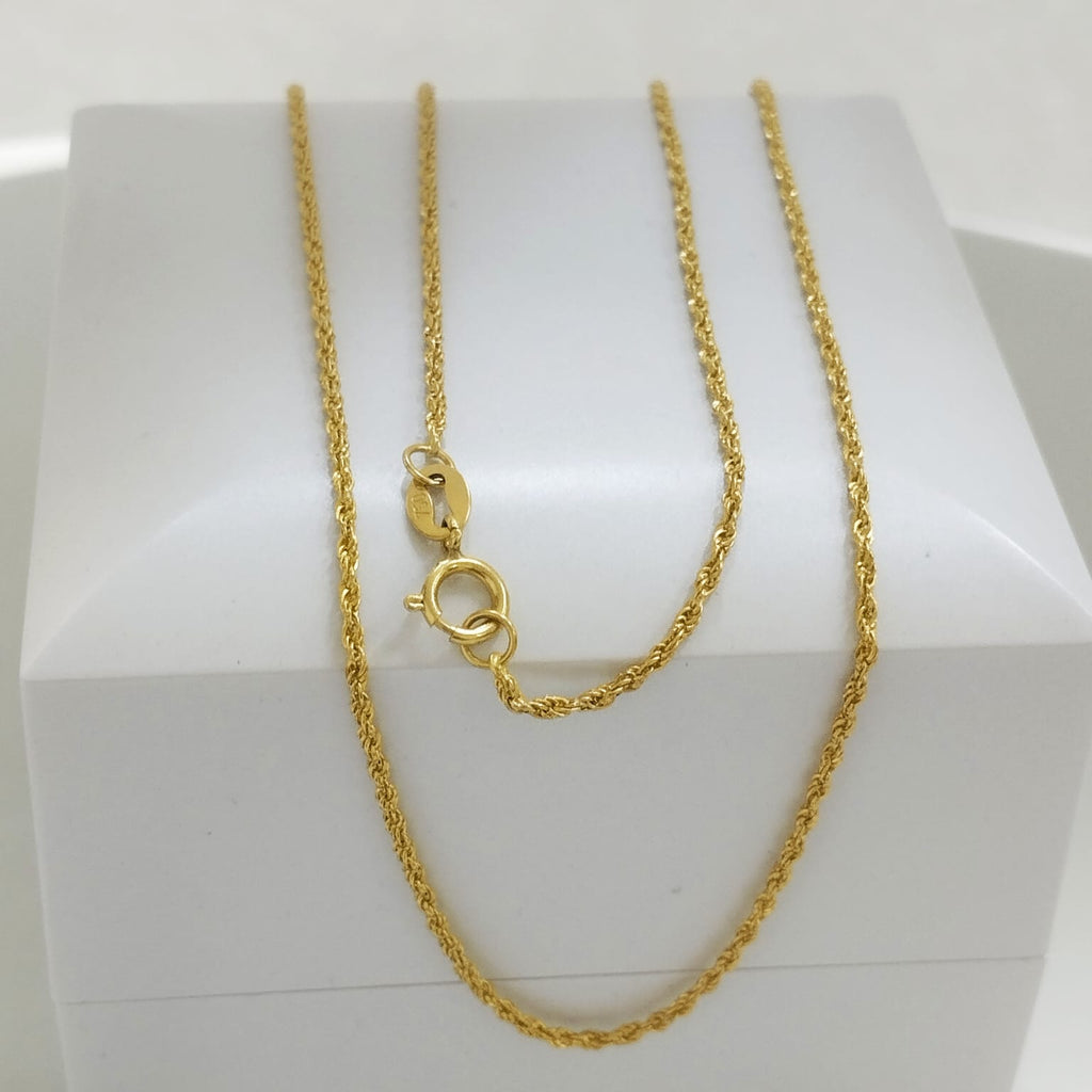 Cadena Mini Lazo Oro amarillo 18k it +1 1,2 mm 45Cm /0.9/gr ID: 1122