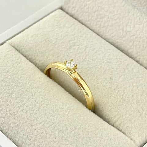 Anillo Solitario T7-1/2 /0.88/gr ID: 901