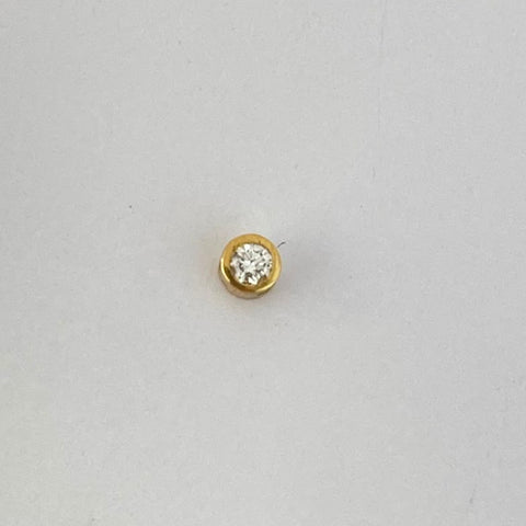 Dije Con Punto Luz Con Diamante 4mm 0.2gr ID: 1009