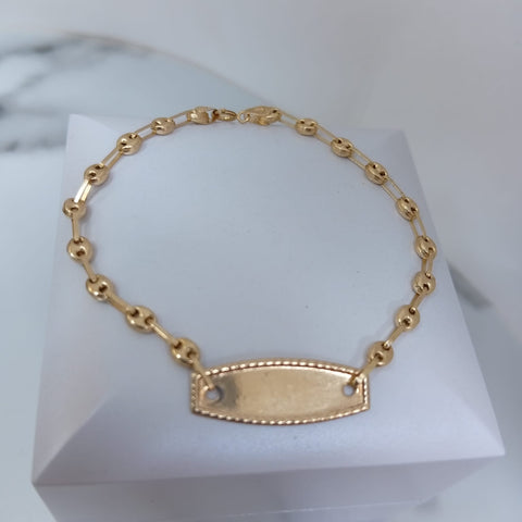 Pulso GC bebe 16 cm placa con borde diamantado 2.2cm / 2.25 gr ID: 1059