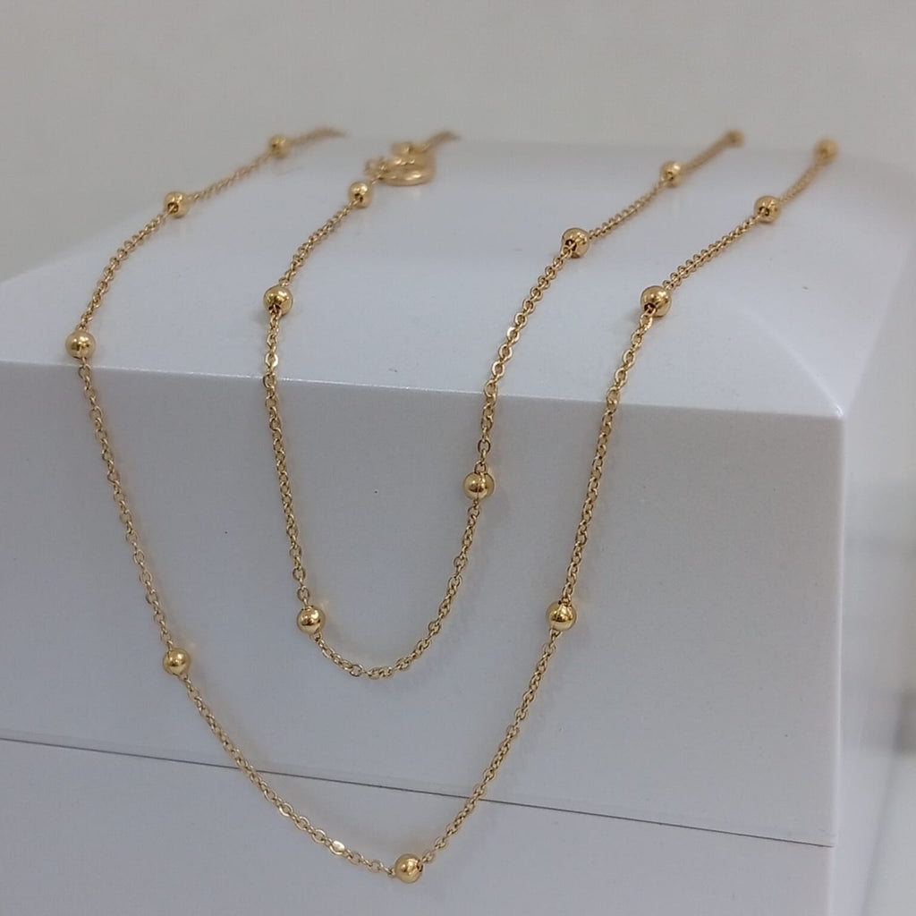 Cadena Rolon con balines 2 mm / 45 cm / 1.26 gr ID: 1068