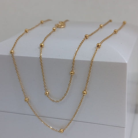 Cadena Rolon con balines 2 mm / 45 cm / 1.26 gr ID: 1068